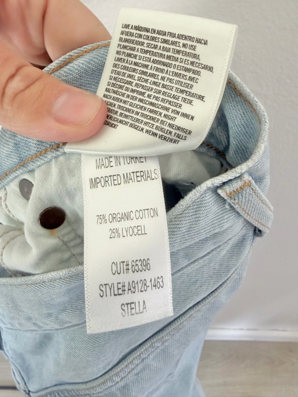 Agolde Light Wash High-Rise Jean Shorts - Picture 7 of 7